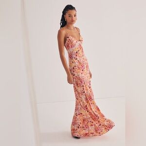 Favorite Daughter Floral Maxi Dress - Pink and Orange